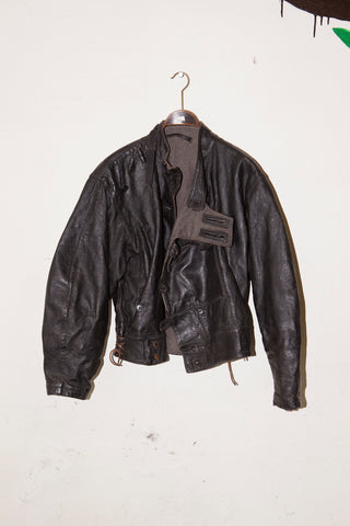 Swedish military despatch rider leather jacket