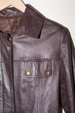 Brown leather Jacket with belt