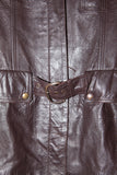 Brown leather Jacket with belt