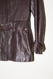 Brown leather Jacket with belt